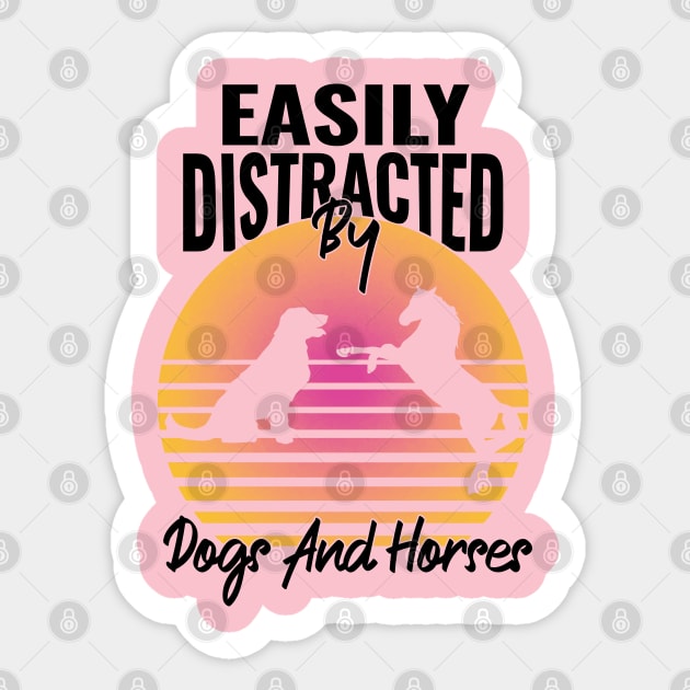humor sarcastic Doggy dog horse distracted Animal Enthusiast Sticker by greatnessprint